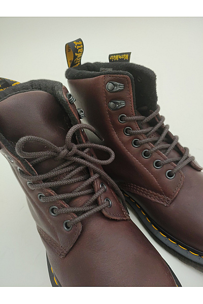 Dr.Martens Pánské hnědé kotníkové šněrovací workery s kožíškem Velikost 38 | Dr.Martens | obrázek 5