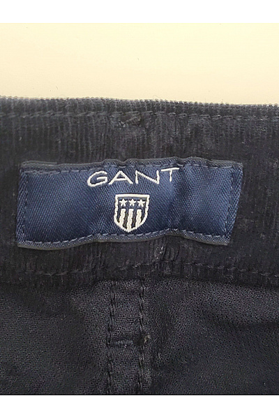 GANT Pánské černé manšestrové kalhoty rovné bavlněné Velikost XXS | GANT | obrázek 4
