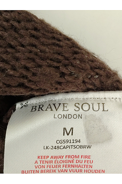 BRAVE SOUL Hnědý pletený crop rolák Velikost M | BRAVE SOUL | obrázek 6