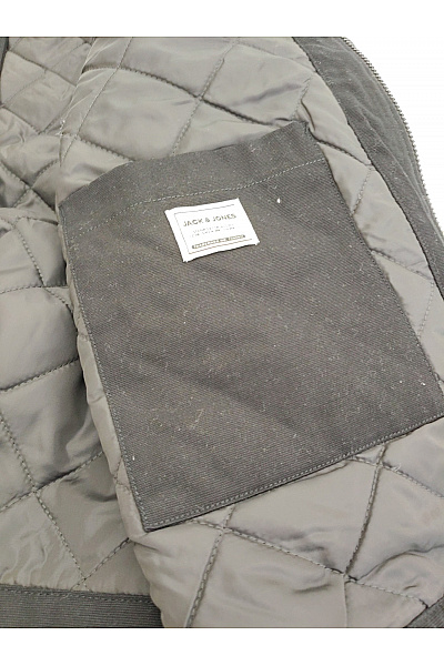 JACK & JONES Černá bavlněná přechodová bunda se zipem Vel. M | JACK & JONES | obrázek 7
