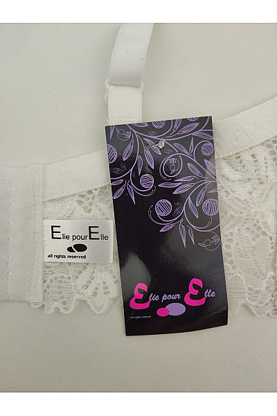 Elie pour Elle Bílá krajková braletová podprsenka bez kostic Velikost EU S | Elie pour Elle | obrázek 8