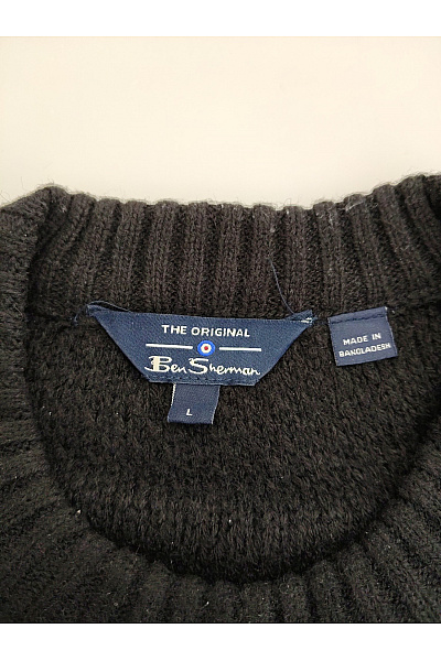ben sherman Černý pletený pulovr s dlouhým rukávem Velikost L | ben sherman | obrázek 4