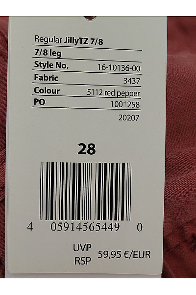 TIMEZONE Dámské bavlněné chino kalhoty s vysokým pasem a knoflíky Vel. 28 | TIMEZONE | obrázek 7