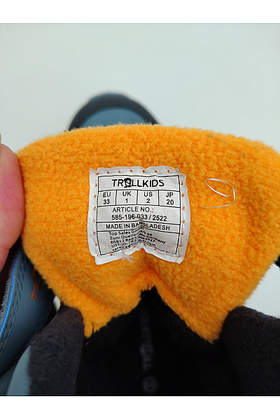 TROLLKIDS Dětské modré kotníkové zimní zateplené nepromokavé outdoorové boty na suchý zip Vel. EU 33 | TROLLKIDS | obrázek 10