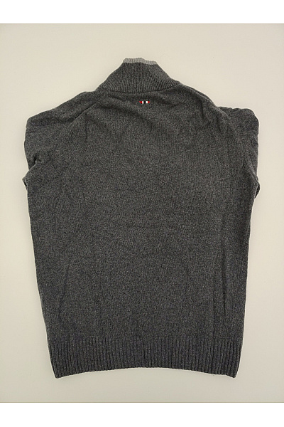 NAPAPIJRI Šedý vlněný pulovr se stojáčkem na zip Vel. XL | NAPAPIJRI | obrázek 5