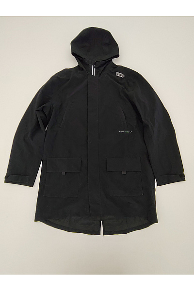 Černá Pánská Parka S Kapucí Outdoorová Přechodová Vel. XL