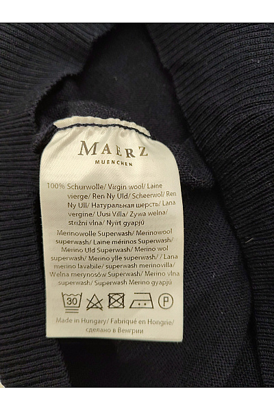 MAERZ Pánský černý vlněný merino cardigan na zip Vel. EU 48 | MAERZ | obrázek 5