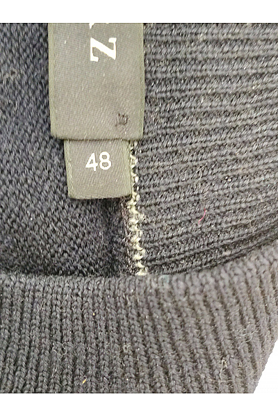 MAERZ Pánský černý vlněný merino cardigan na zip Vel. EU 48 | MAERZ | obrázek 6