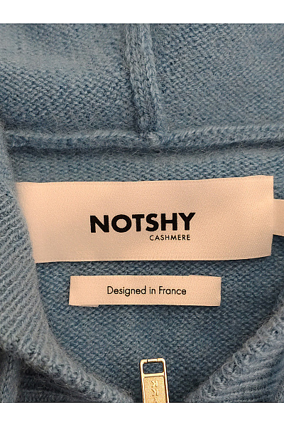 NOTSHY Dámský modrý kašmírový svetr na zip s kapucí Vel. M | NOTSHY | obrázek 4