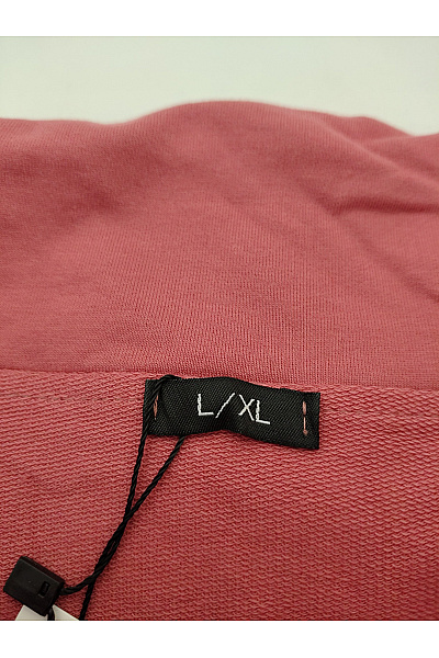 MOE Červené bavlněné tričko s dlouhým rukávem asymetrické prodlouženým zadním dílem Vel. L/XL | MOE | obrázek 5