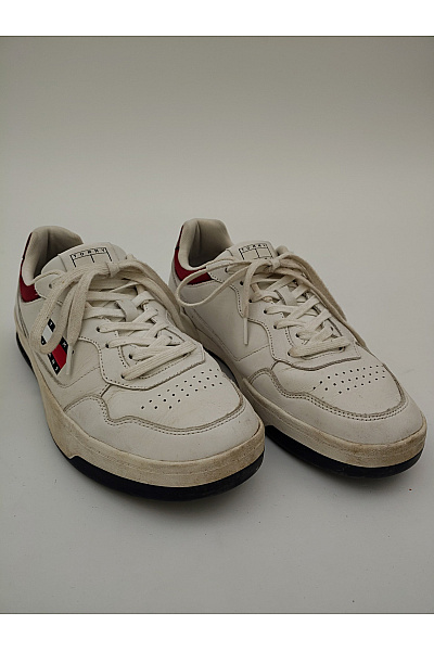 TOMMY HILFIGER Pánské tenisky Jeans TJM Retro Basket Ess Bílé Velikost EU 44 | TOMMY HILFIGER | obrázek 2