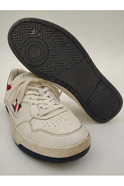 TOMMY HILFIGER Pánské tenisky Jeans TJM Retro Basket Ess Bílé Velikost EU 44 | TOMMY HILFIGER | obrázek 3