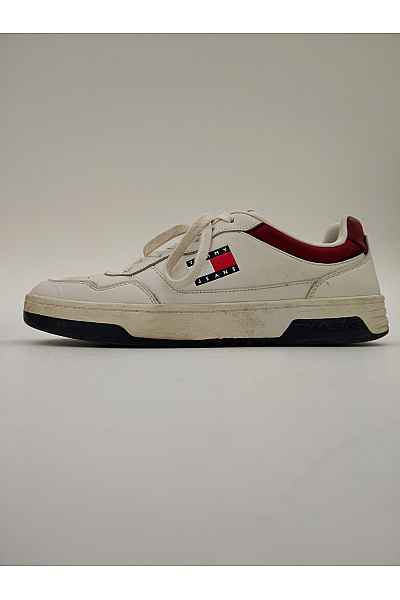 TOMMY HILFIGER Pánské tenisky Jeans TJM Retro Basket Ess Bílé Velikost EU 44 | TOMMY HILFIGER | obrázek 6