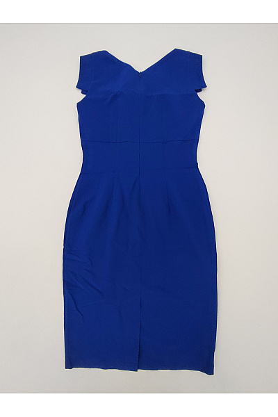 Stylove Modré pouzdrové elegantní koktejlové šaty midi Vel. S | stylove | obrázek 7