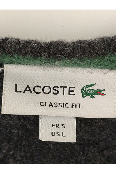 LACOSTE Černý vlněný copánkový pulovr Vel. L | LACOSTE | obrázek 5