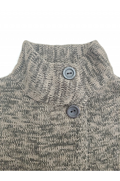 FRESH MADE Dámská pletená vesta khaki se zapínáním oboustranná Velikost EU M | FRESH MADE | obrázek 2