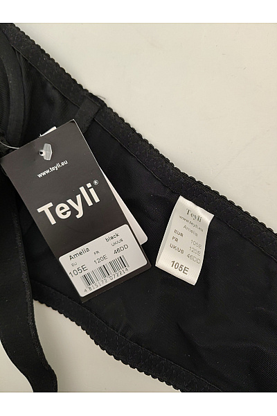 TEYLI Černá krajková kosticová podprsenka se širokými ramínky Velikost EU 105E | TEYLI | obrázek 10