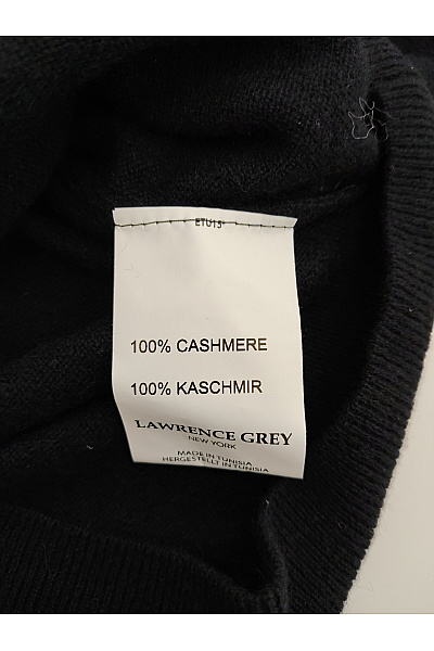 LAWRENCE GREY Pánský kašmírový svetr na zip se stojáčkem černý Velikost M | LAWRENCE GREY | obrázek 4