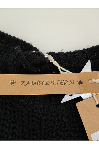 ZAUBERSTERN Černý pletený pulovr s krátkým rukávem Velikost M | ZAUBERSTERN | obrázek 4