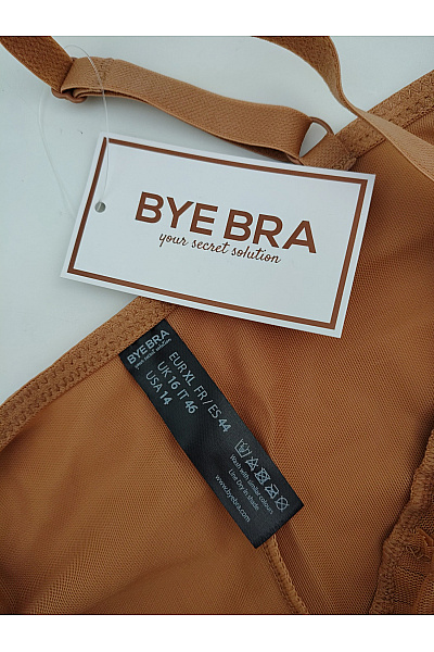 BYE BRA Dámské hnědé tvarující body s pruhovaným detailem Velikost XL | BYE BRA | obrázek 9