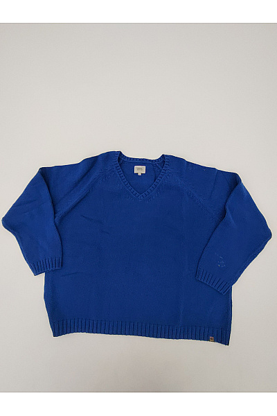 Camel active Dámský modrý bavlněný pulovr s výstřihem do V oversized Vel. XXL | camel active | obrázek 2