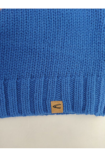 Camel active Dámský modrý bavlněný pulovr s výstřihem do V oversized Vel. XXL | camel active | obrázek 3