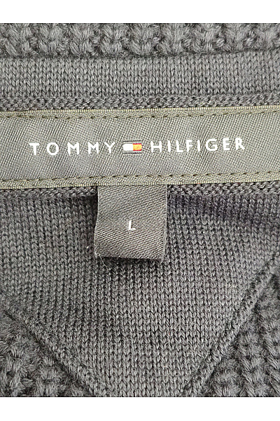 TOMMY HILFIGER Černý bavlněný pletený pánský svetr na zip se stojáčkem Velikost L | TOMMY HILFIGER | obrázek 7