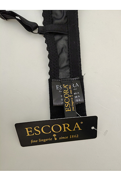 ESCORA Černá krajková kosticová podprsenka s ozdobami Vel. EU 85A | ESCORA | obrázek 10