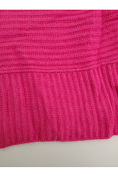 CC FASHION Růžový vlněný crop pulovr se spadlými rameny Velikost S | CC FASHION | obrázek 3