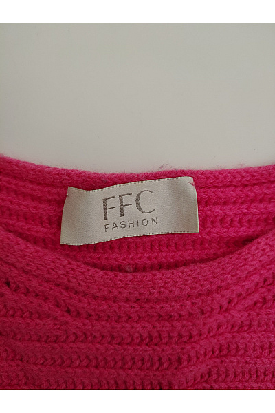 CC FASHION Růžový vlněný crop pulovr se spadlými rameny Velikost S | CC FASHION | obrázek 4