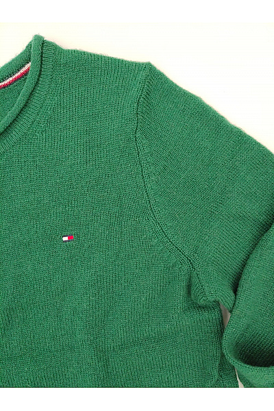 TOMMY HILFIGER Zelený vlněný pletený pulovr basic Vel. S | TOMMY HILFIGER | obrázek 5
