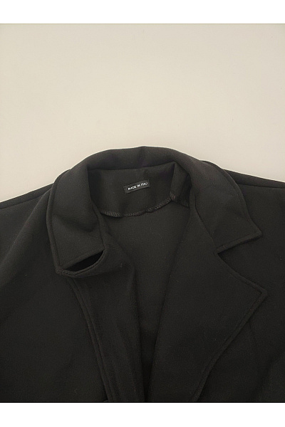 MADE IN ITALY Černý dlouhý elegantní kabát Vel. XXL | MADE IN ITALY | obrázek 6