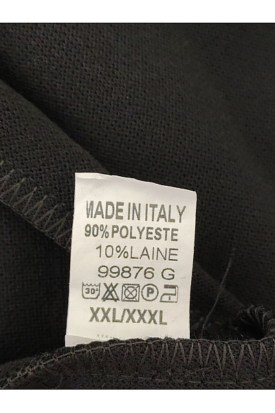 MADE IN ITALY Černý dlouhý elegantní kabát Vel. XXL | MADE IN ITALY | obrázek 8