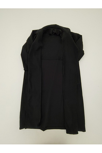 MADE IN ITALY Černý dlouhý elegantní kabát Vel. XXL | MADE IN ITALY | obrázek 10
