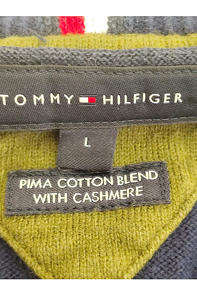 TOMMY HILFIGER Pánský bavlněný pulovr basic modrý Velikost US L | TOMMY HILFIGER | obrázek 5