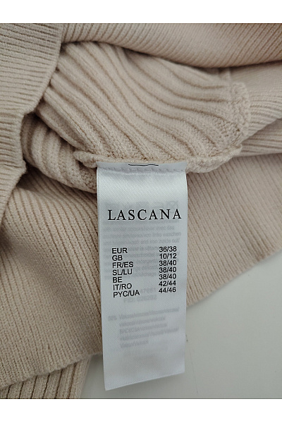 Lasca Béžový zavinovací pletený pulovr s výstřihem do V Velikost EU 36/38 | Lasca | obrázek 6