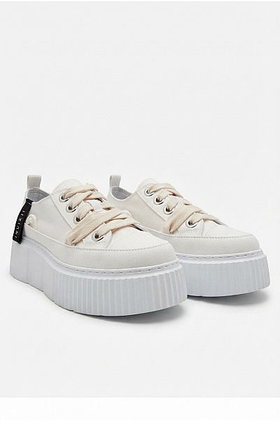 INUIKII Tenisky Matilda Canvas Low Bílé Velikost 36