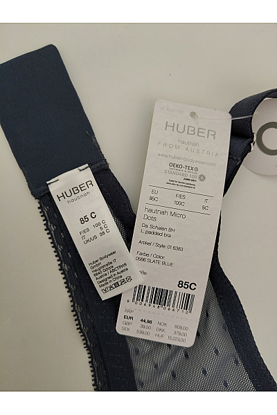 HUBER Černá hladká kosticová t-shirt podprsenka Velikost EU 85C | HUBER | obrázek 7