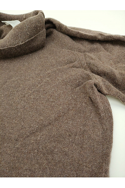 MAX TONSO CASHMERE Pánský hnědý kašmírový hedvábný rolák pulovr Vel. L | MAX TONSO CASHMERE | obrázek 5