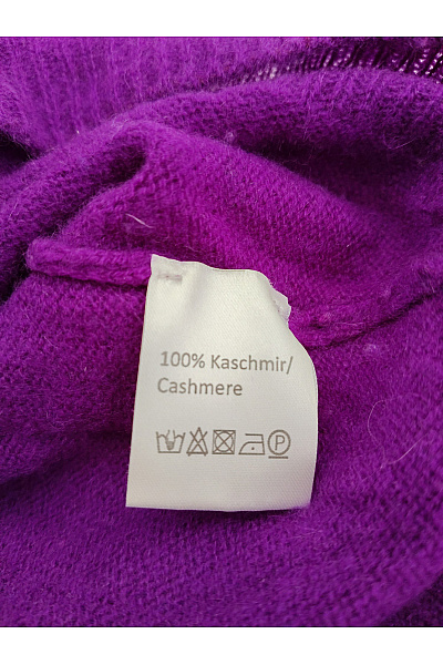 Zwillingsherz Fialový kašmírový pulovr basic Vel. XL | Zwillingsherz | obrázek 5