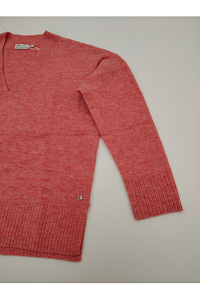 TOM TAILOR Červený vlněný pulovr do véčka oversized Vel. L | TOM TAILOR | obrázek 4