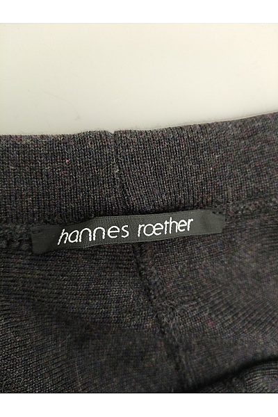 Hannes Roether Černé vlněné zvonové kalhoty Velikost XL | Hannes Roether | obrázek 4