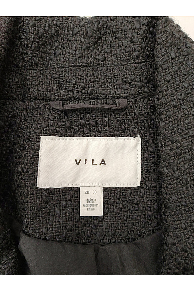 VILA Černé dámské sako se strukturou elegantní business Velikost EU 38 | VILA | obrázek 5