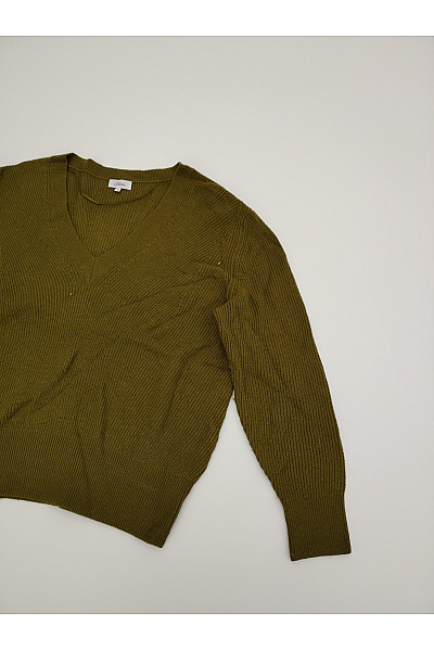 s.OLIVER Dámský khaki pletený pulovr s výstřihem do V oversized Velikost EU 40 | s.OLIVER | obrázek 4