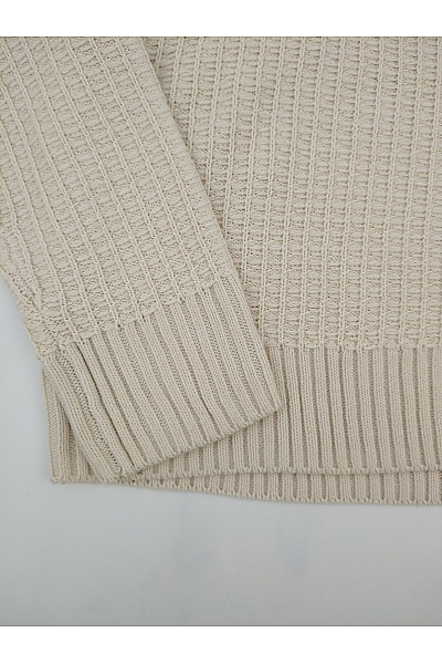 VERO MODA Béžový pletený rolák oversized Velikost EU S | VERO MODA | obrázek 4