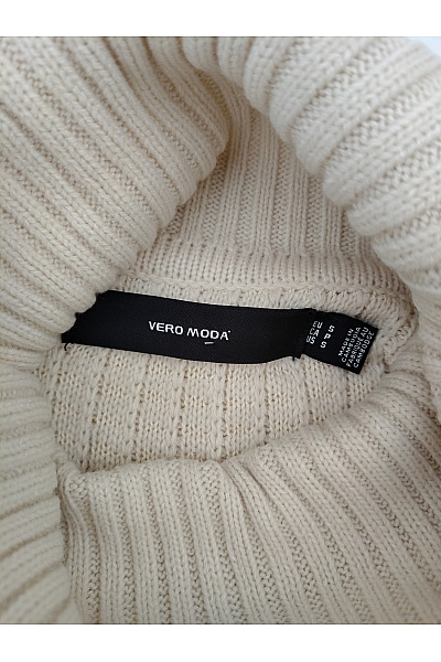 VERO MODA Béžový pletený rolák oversized Velikost EU S | VERO MODA | obrázek 6