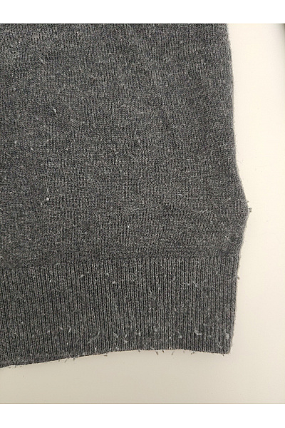 GANT Šedý vlněný pulovr s výstřihem do V basic Velikost S | GANT | obrázek 2