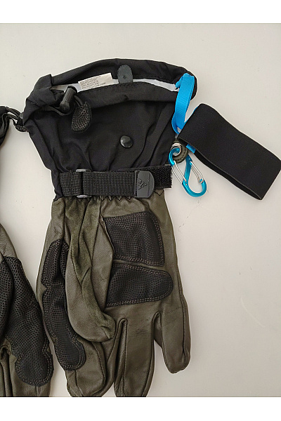 AUCLAIR Khaki kožené outdoorové rukavice gorpcore Velikost M | AUCLAIR | obrázek 3
