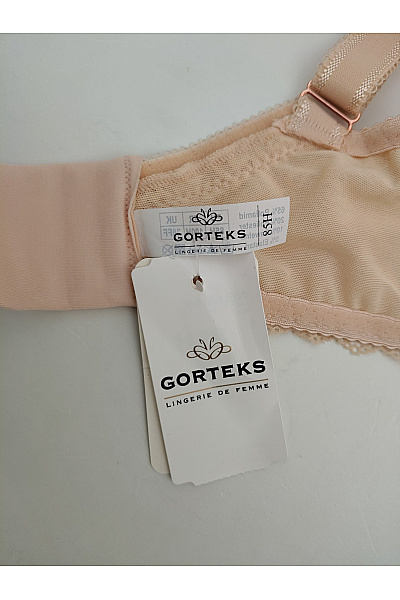 GORTEKS Béžová krajková kosticová podprsenka Vel. EU 85H | GORTEKS | obrázek 8