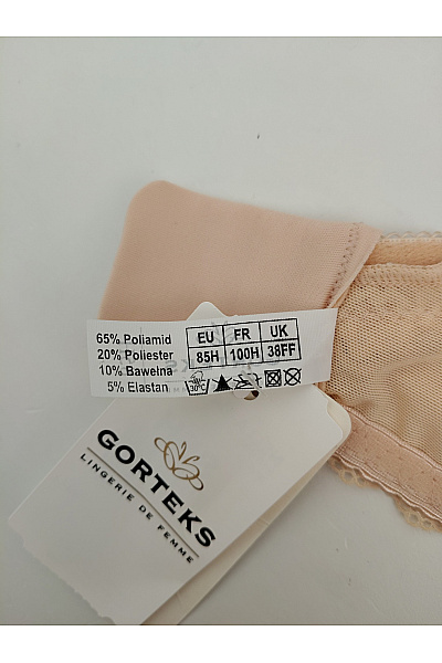 GORTEKS Béžová krajková kosticová podprsenka Vel. EU 85H | GORTEKS | obrázek 9